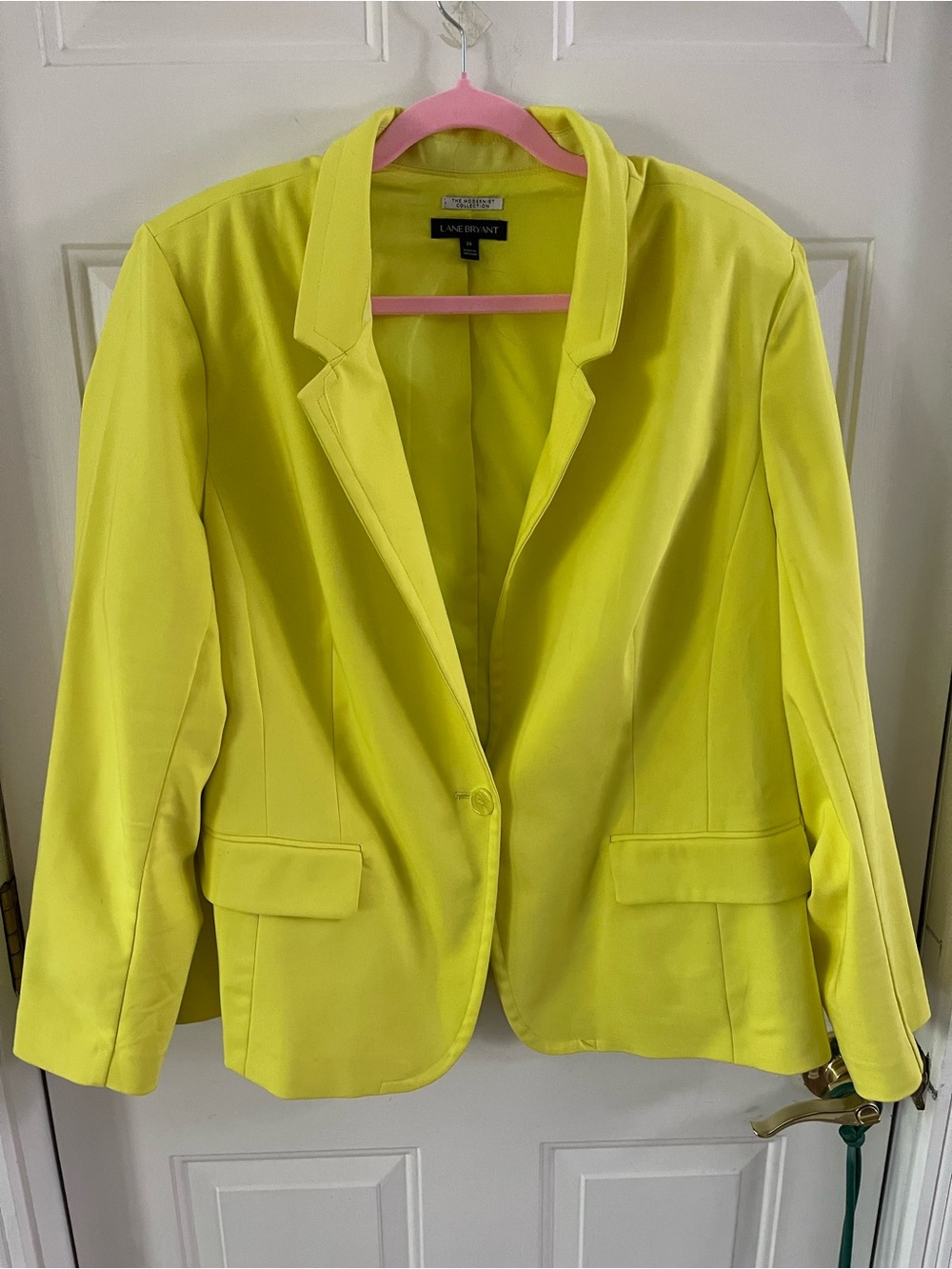 Lane Bryant Bright Yellow Single-Button Blazer